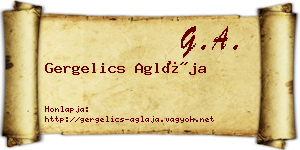 Gergelics Aglája névjegykártya